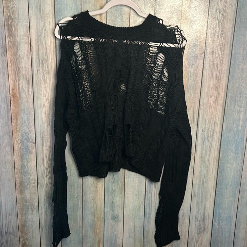 Distressed Skull Sweater
